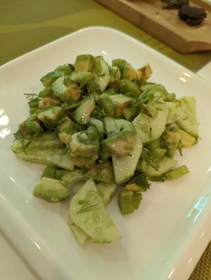 Avocado salad at Dr Veggie in Yerevan
