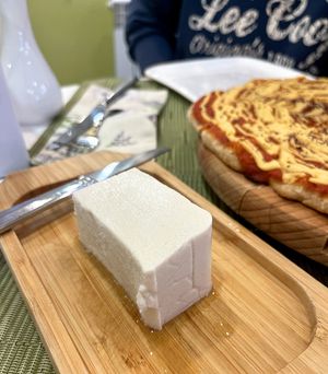 Cashew cheese, soft, salty and so delicious! at Dr Veggie in Yerevan