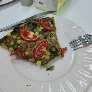 Very delicius vegan pizza  at Dr Veggie in Yerevan