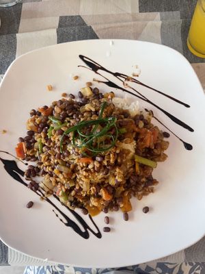 Beans and ricee  at Paula's Bistro in Funchal