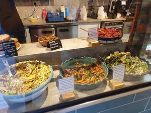 Salad counter at Open House Deli in Winchester