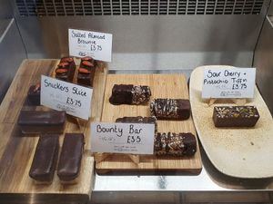 Vegan cakes at Open House Deli in Winchester