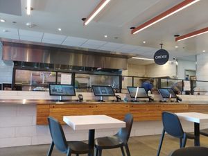 Order via a tablet, items are clearly labeled as v (vegan), gf (gluten free) etc and you can see the price of add ons at honeygrow in Reston