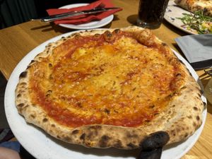 Vegan Margheritta  at Cafe Corvina in Falkirk