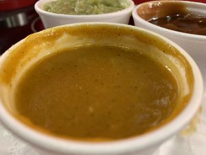 VG curry sauce   at Laura's Fish Bar in Whitley Bay