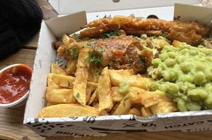   at Laura's Fish Bar in Whitley Bay