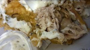 Vegan fish at Laura's Fish Bar in Whitley Bay