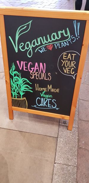 Veganuary options at The Lift Up in Manchester