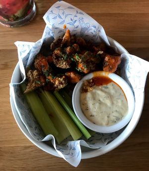 Buffalo cauliflower with vegan ranch at Earls Kitchen + Bar in Edmonton