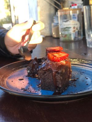 Brownie vegano! Sin azucar! at Mi Kcao in Arequipa