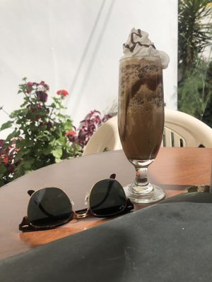 Frozen mocaccino with vegan wipped cream!  at Mi Kcao in Arequipa