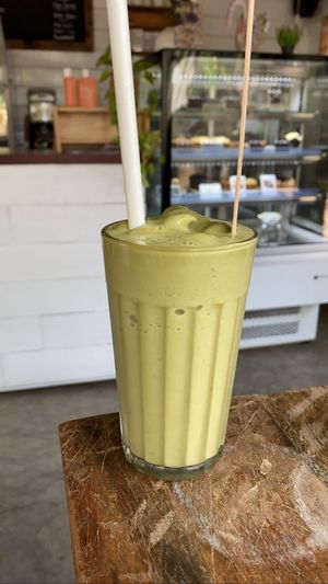 Iced matcha with banana  at Kaffi Arugam Bay in Arugam Bay
