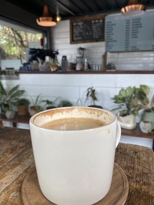 Really enjoyed this soy Flat White  at Kaffi Arugam Bay in Arugam Bay