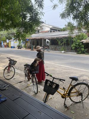 Seating indoors, outback, and one cosy spot out front   at Kaffi Arugam Bay in Arugam Bay