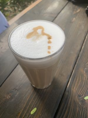 Almond latte  at Kaffi Arugam Bay in Arugam Bay