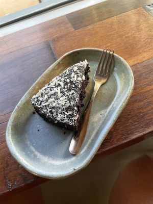 Tasty vegan chocolate cake 🍰   at Kaffi Arugam Bay in Arugam Bay
