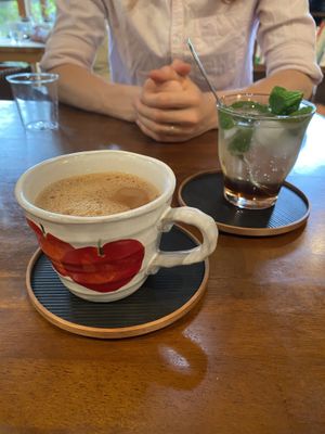 Chai and mint soda  at Ookinaki in Otsu