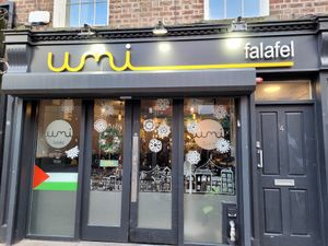 Shop front at Umi Falafel - North City in Dublin