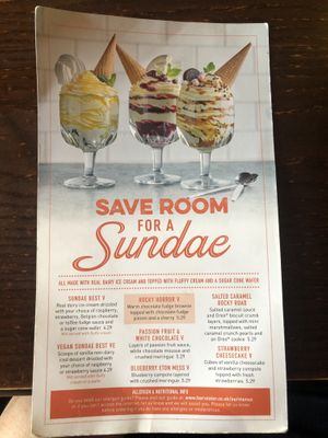 Dessert menu 2 at Harvester in Dudley