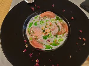 Beetroot ravioli  at Paneri in Rhodes