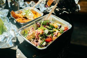 Danish salad at Veganistan Brat in Kyiv