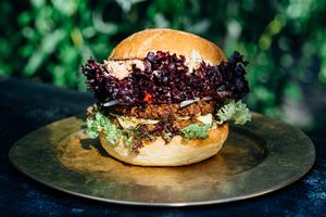 ROYAL DOUBLE CHEESEBURGER at Veganistan Brat in Kyiv