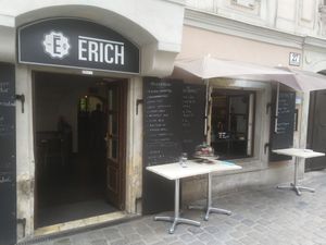 As seen from the street at ERICH in Vienna