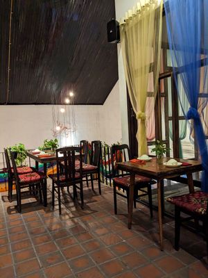 Second level at Shamballa Vegetarian Restaurant & Tea House in Ho Chi Minh City