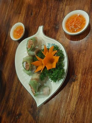 Fresh spring rolls at Shamballa Vegetarian Restaurant & Tea House in Ho Chi Minh City