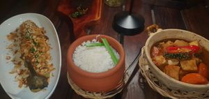 Big bellies at Shamballa Vegetarian Restaurant & Tea House in Ho Chi Minh City