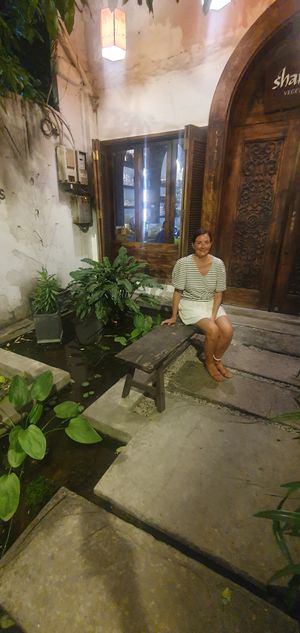 My Lovely wife😍 at Shamballa Vegetarian Restaurant & Tea House in Ho Chi Minh City