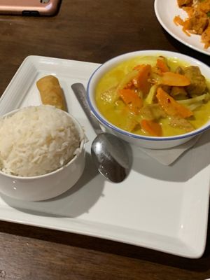 Yellow curry with tofu at Thai Diner in Lawrence
