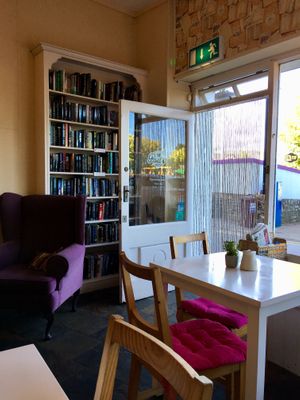 Cafe interior at The Flying Poet in Kinsale