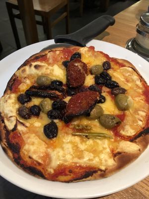 Pizza at Caffi Glas  at Caffi Glas in Penrhyndeudraeth