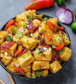 Sweet & Sour Tofu at Yalla Vegan in Cairo