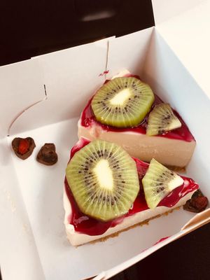 Delicious “cheese" cake  at Life's a Peach in Utrecht