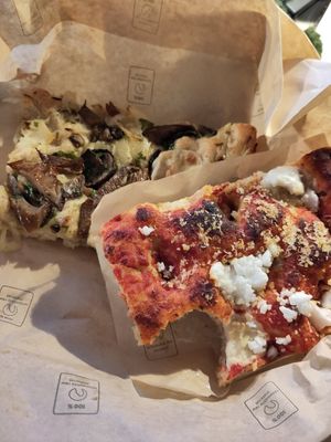 Mushroom & 3cheeses focaccia at Life's a Peach in Utrecht