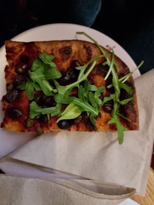 Olive foccaccia at Life's a Peach in Utrecht