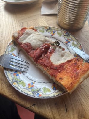 Half a foccacia "mozza”  at Life's a Peach in Utrecht