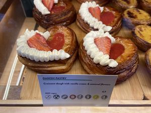 2026 Valentines pastries with strawberry jelly  at Life's a Peach in Utrecht