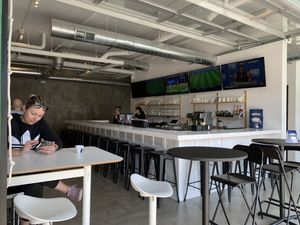 Great bar area in the morning... at The Modern Vegan in San Diego