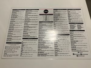 Food menu. Pretty overwhelming  at The Modern Vegan in San Diego