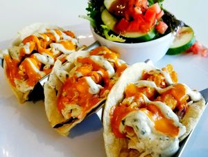 Vegan Fish Tacos at The Modern Vegan in San Diego