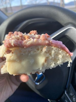 Strawberry shortcake (1/4 slice of one donut) at Peaceful Provisions in Beacon