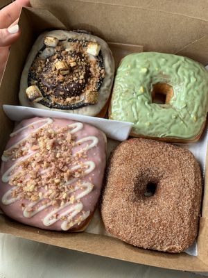 s’more, pistachio, strawberry cake and cinny sugar at Peaceful Provisions in Beacon