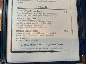 menu   at Azul in Mill Creek