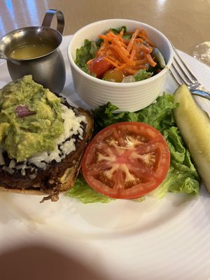 Beyond burger with salad.  at B-Line Diner in Orlando