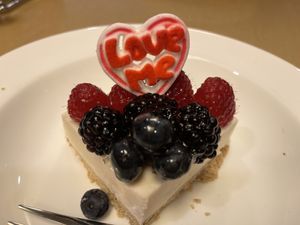 Vegan cheesecake  at B-Line Diner in Orlando