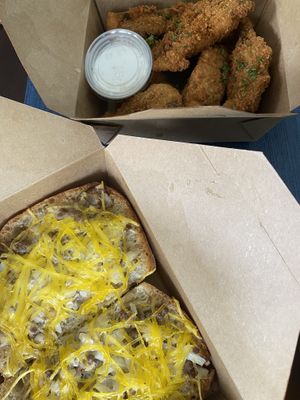 Original Philly and portobello tenders at Saigon Vegan in Garden Grove