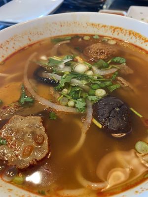 Bun bo rue at Saigon Vegan in Garden Grove